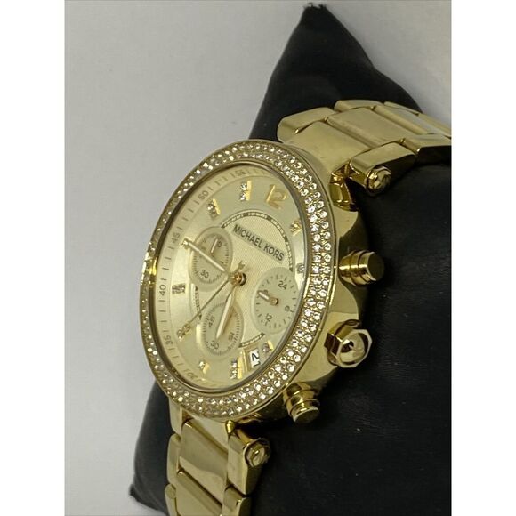 Michael Kors Parker MK5354 Women's Gold Stainless Steel Analog Dial Watch VK737 - Picture 4 of 12